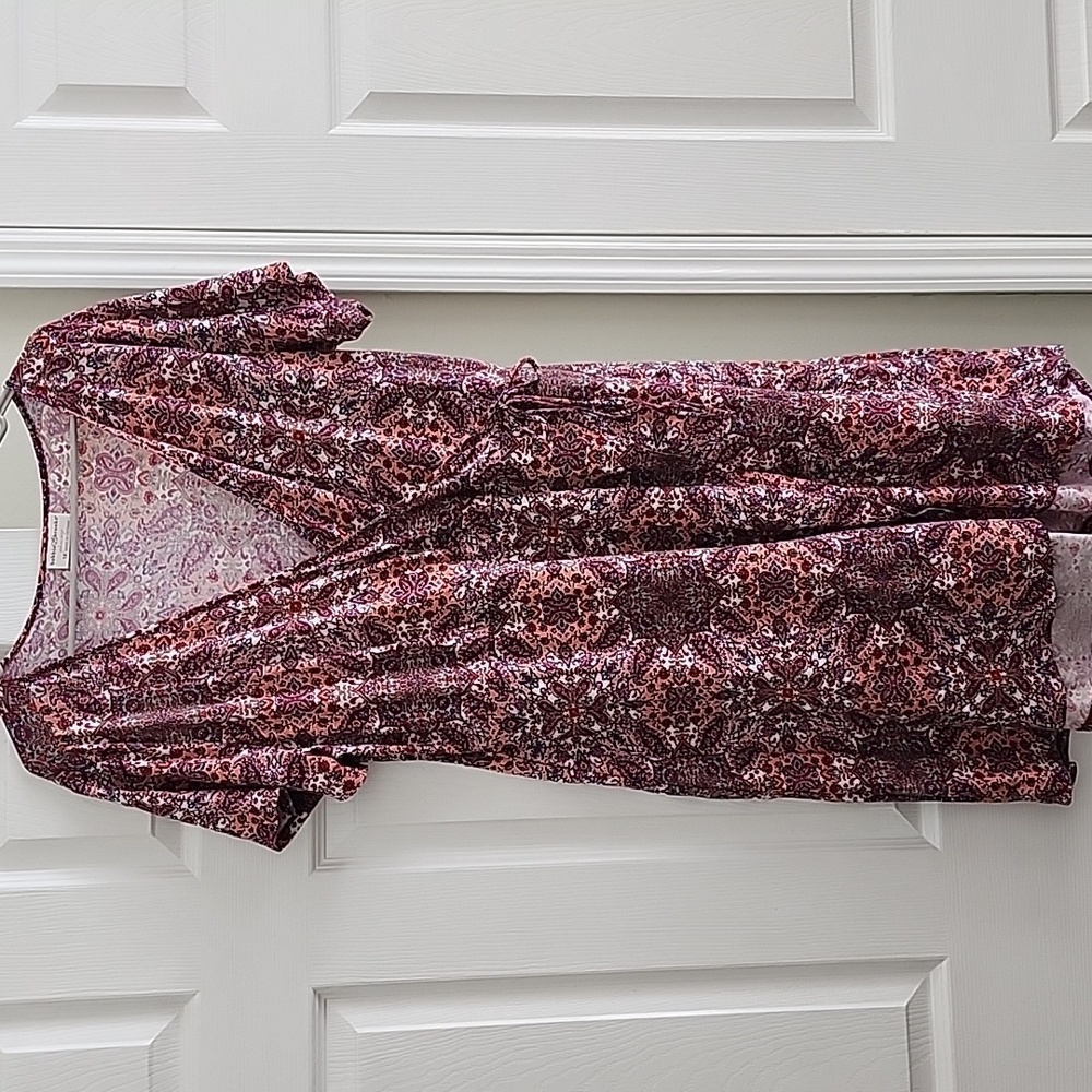 Bobbie Brooks Pink and Purple Patterned Dress